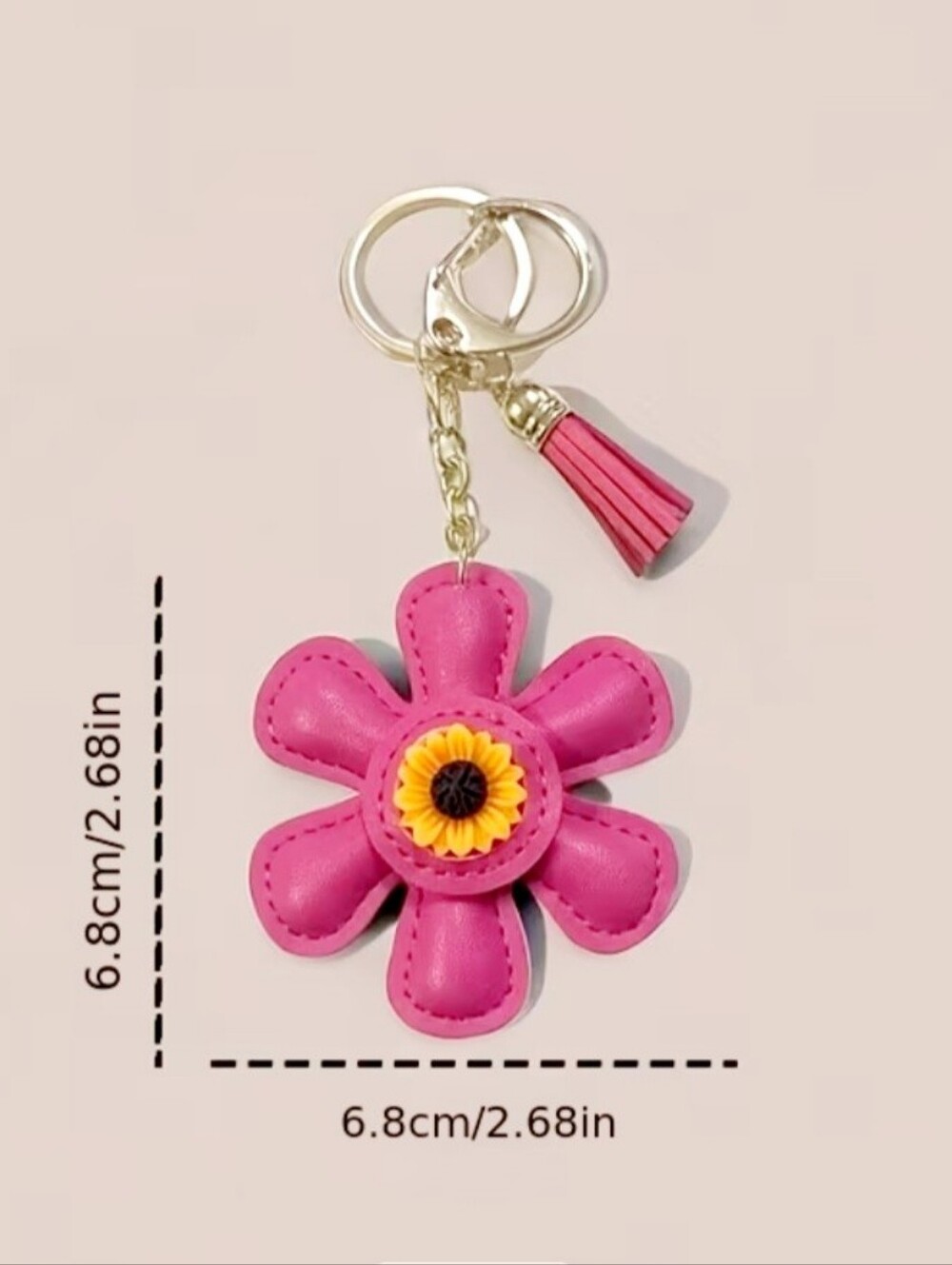 Flower Keychain Bag Charm Pick A Color - Picture 6 of 6